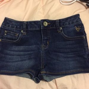 justice blue jean shorts